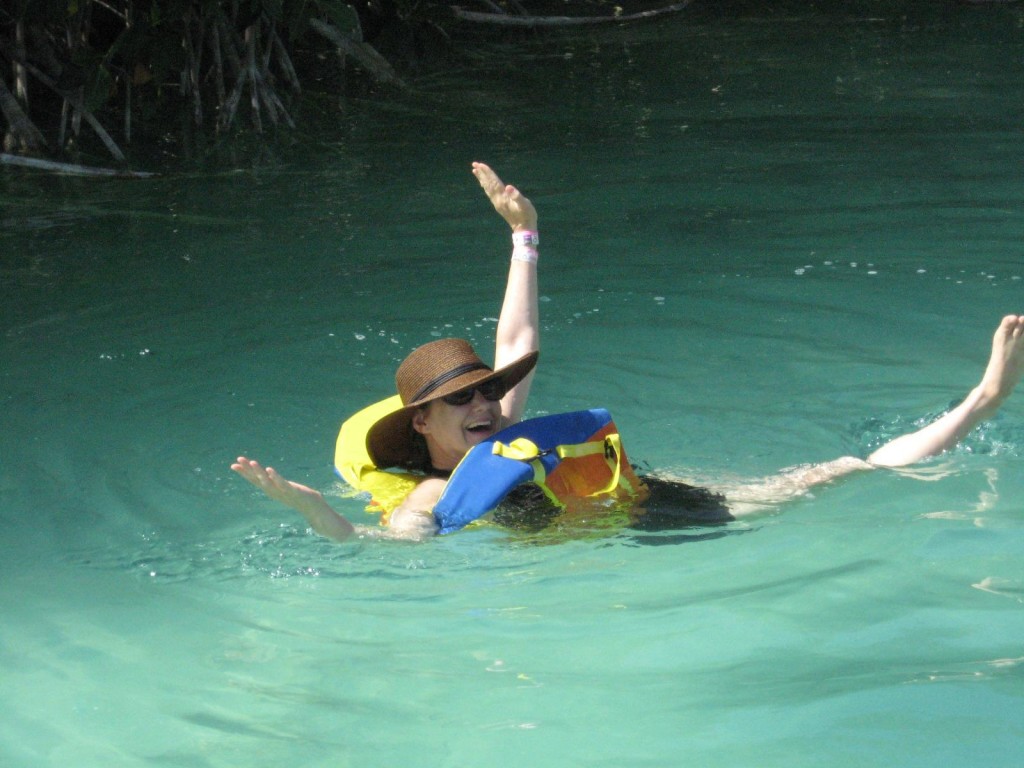 If Jo was this happy at the beginning of the float, imagine her after 40 minutes of bliss!