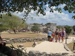 Tourists at Tulum